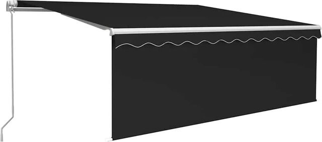 vidaXL Markise manuell einziehbar mit Rollo, Farbe: Anthrazit, B x H: 450 x 300 cm - Bild 1