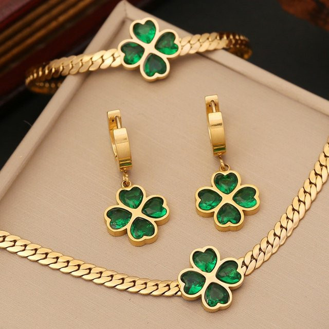 LUXUKISSKIDS Schmuck-Set, Edelstahl, Gold, Zirkonia, Damen - Bild 1
