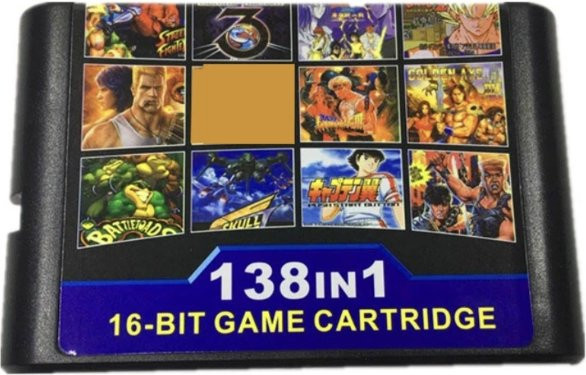 138 in 1 Spiele Modul für Sega Megadrive Genesis Retro Konsole - Bild 1