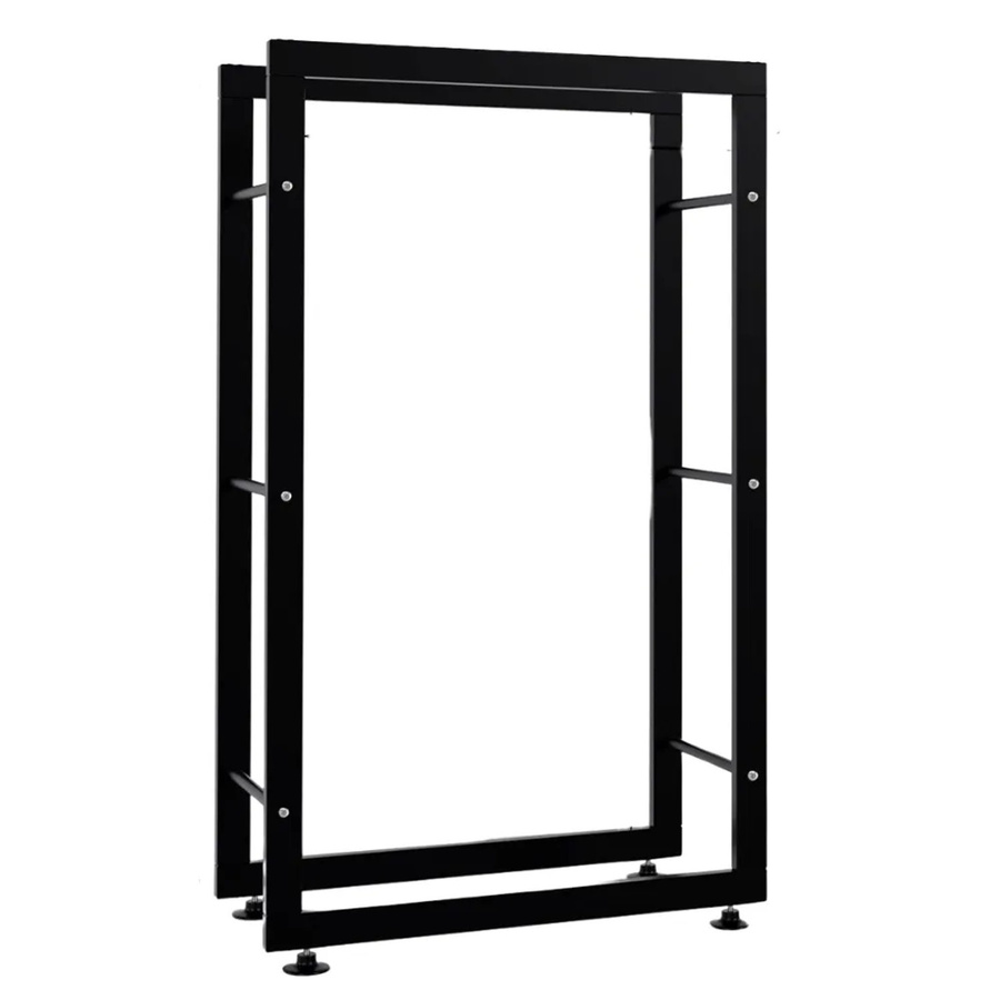 DELUKE Kaminholzregal aus Metall in Schwarz für den Innenbereich B/T/H: 60 x 25 x 100 cm - Bild 2