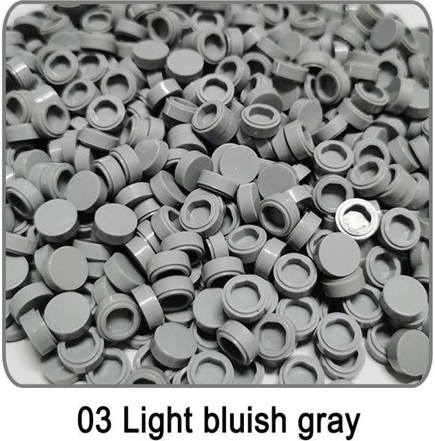 98138 Flache Kachel 1x1 Runder Kreis Pixelmalerei Mosaik 1000-teiliges Set - Bild 1