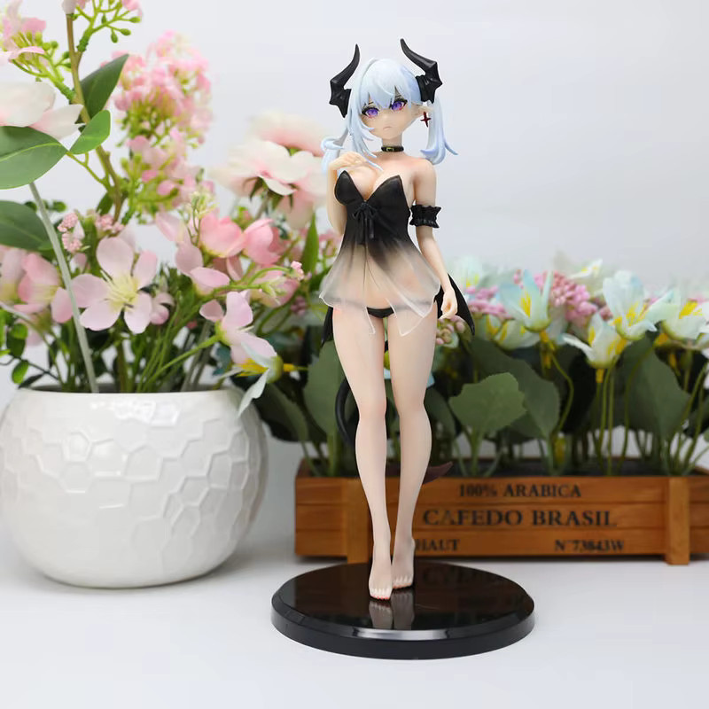 Bandai Lilith Little Devil Anime-Mädchenfigur, Modellspielzeug, lila, schwarz - Bild 3