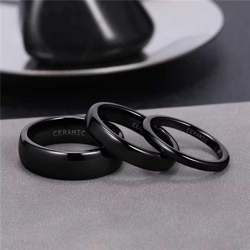 TIGRADE Ring Keramik, gebürstet schwarz, 8mm Breite, Unisex - Bild 4