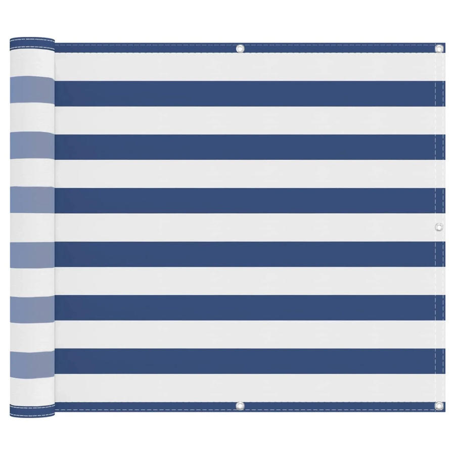 vidaXL Balkonsichtschutz aus Oxford-Stoff in Blau und Weiß, Breite: 100 cm, Länge: 800 cm - Bild 2