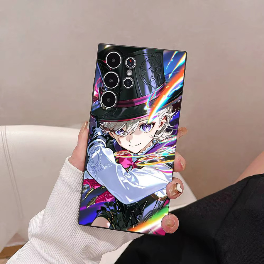 Lyney Genshin Impact Handyhülle für Samsung Galaxy S25 S24 S23 S22 S21 S20 Plus 5G Ultra Frosted Non-Slip Soft Cover Multicolour - Bild 3