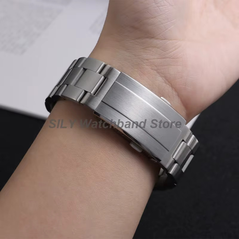asukaband Uhrenarmband Edelstahl, Silber, 20mm 22mm, Unisex - Bild 3