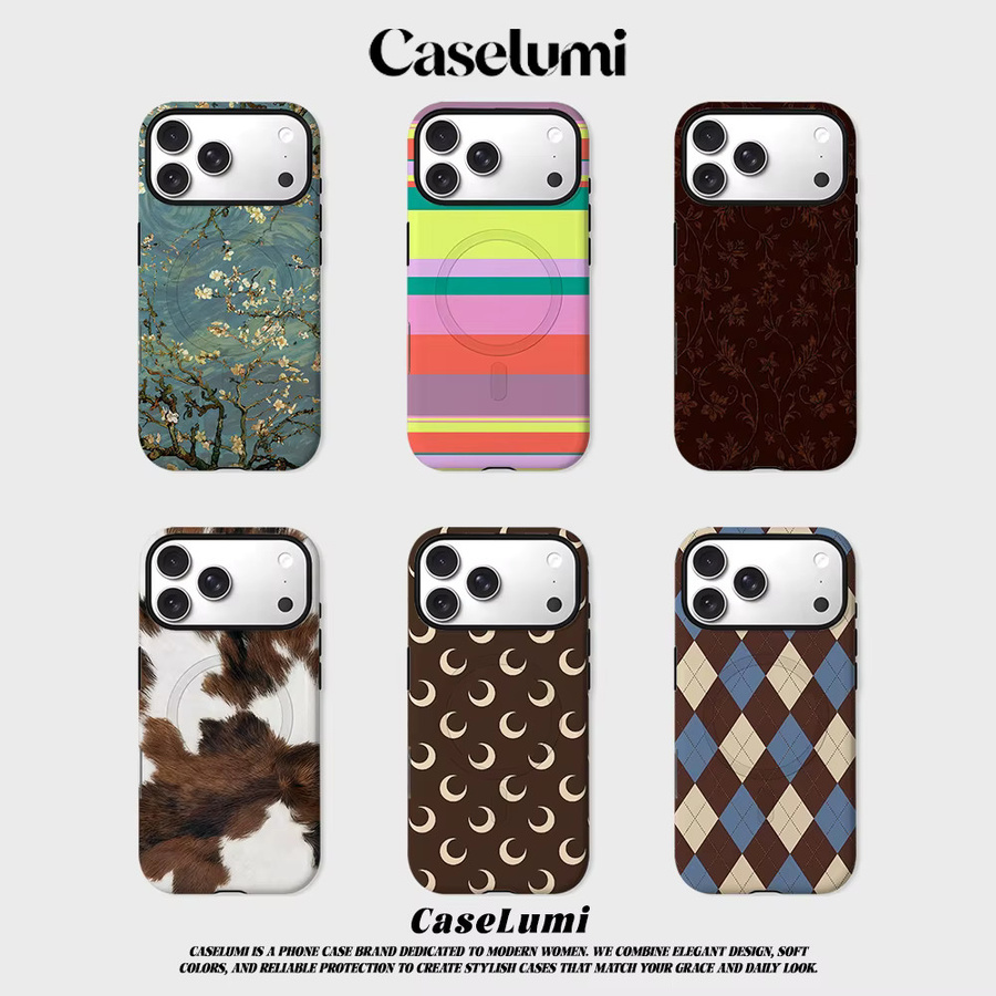 CaseLumi Matte Bumper Schutzhülle mit Van Gogh Mandelblüten Design für iPhone 17 16 15 14 13 Pro Max MagSafe kompatibel - Bild 4