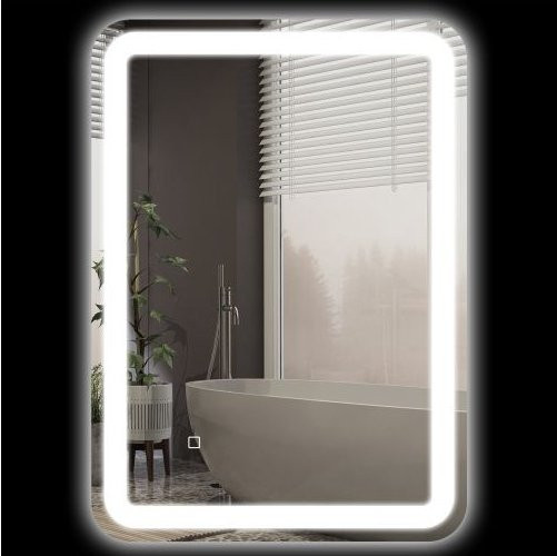 Kleankin LED Badezimmerspiegel mit Touchschalter und dimmbarer CCT-Beleuchtung, Farbe: Weiß, B/H: 50 x 70 cm, IP44 - Bild 1