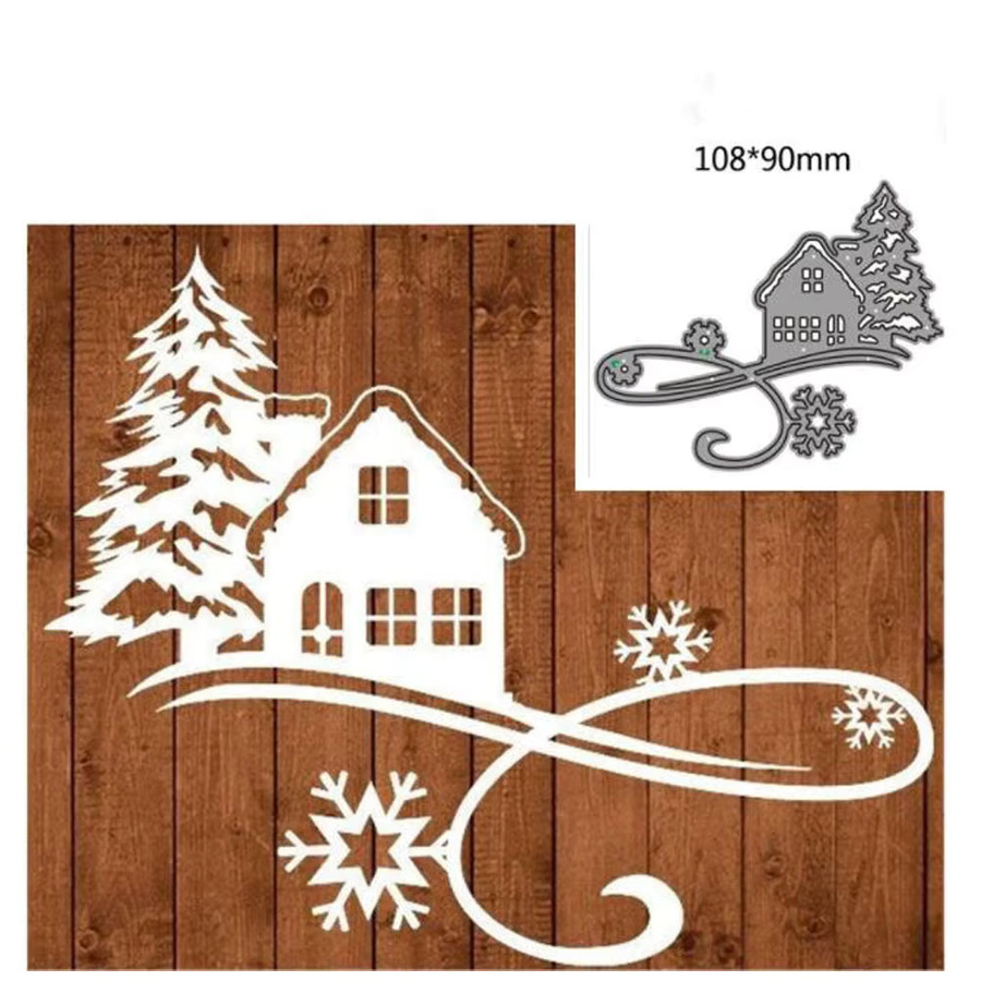 Metall-Schneideform Häuser für DIY Scrapbooking, Bastelvorlage für Papierkarten und Dekorationen - Bild 2