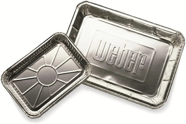 Weber Aluminium-Grillschalen groß, 10 Stück, silberfarben - Bild 1
