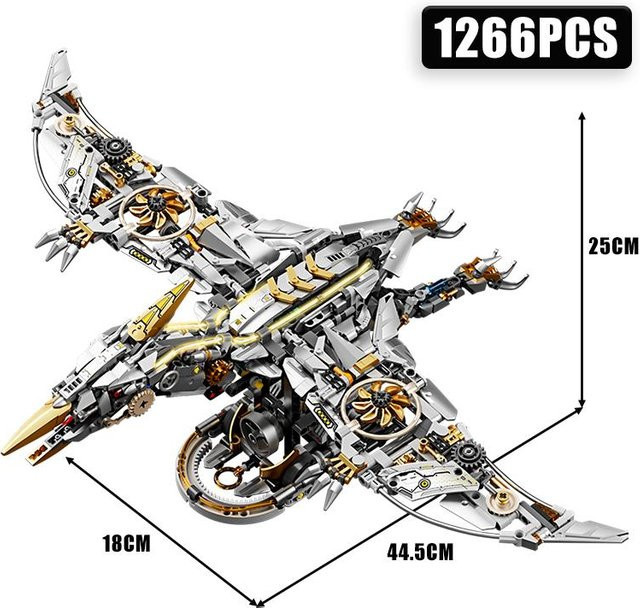 Bai Fen Bai Toys Mechanischer Pterosaurier, Bausteine, 1266 Teile, ab 14 Jahren - Bild 1