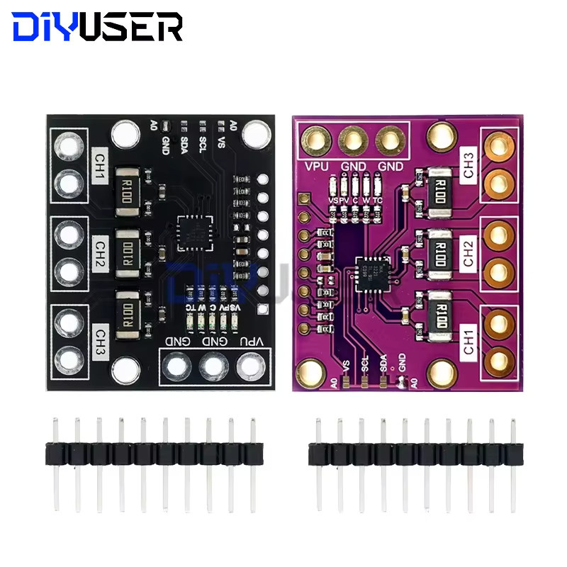 DIYUSER INA3221 Dreikanalmodul zur Shunt- und Busspannungsüberwachung mit I2C- und SMBUS-Schnittstelle in Violett - Bild 2