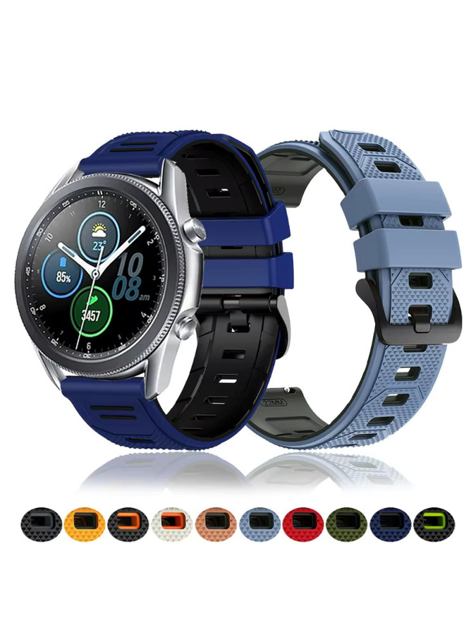 Samsung Uhrenarmband Silikon, Schwarz, Unisex, 22 mm - Bild 7