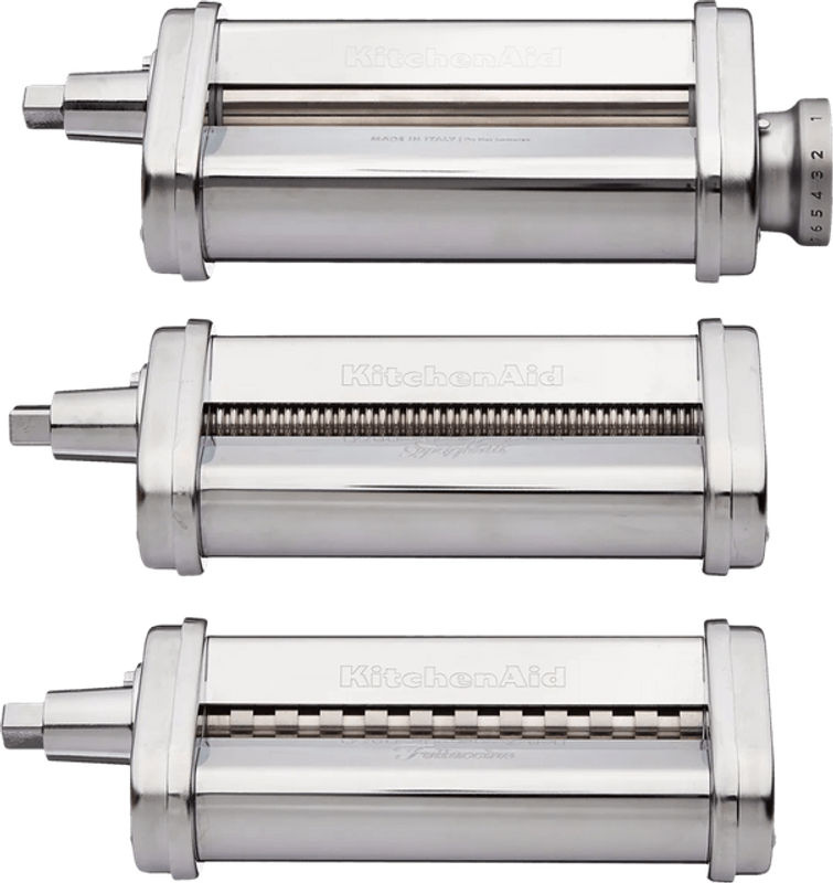 KitchenAid Nudelvorsatz Set aus Nudelwalze und -schneidern, 3-teilig, Silber - Bild 3