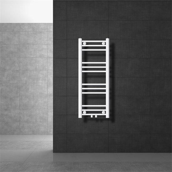 LuxeBath Badheizkörper Sahara Weiß Gerade mit Mittelanschluss H: 80,0 cm, B: 30,0 cm, T: 7,5 cm - Bild 1