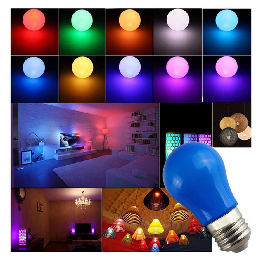10 Stück HuaJin Lighting E27 LED-Birnen A45 2W 220V in Bunt und Weiß für Dekoration, Camping und Festivals - Bild 5