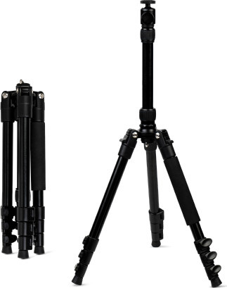 Deeper Tripod Dreibein für Echolot und Futterboot Extender Tool in Schwarz, Arbeitshöhe: 51 - 136 cm, 1/4 Zoll Anschluss - Bild 2
