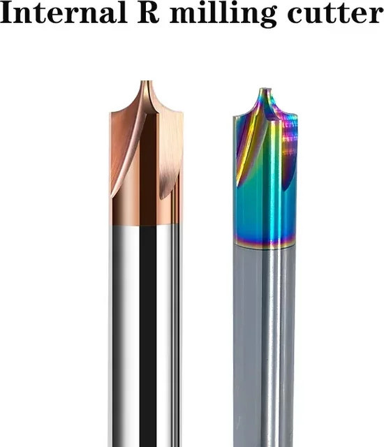 Wolframkarbid Innenfräser mit 4 Nuten und Umkehrbogen für Metall, Fasenform R5.5 R1 R2 R3, HRC55 - Bild 1