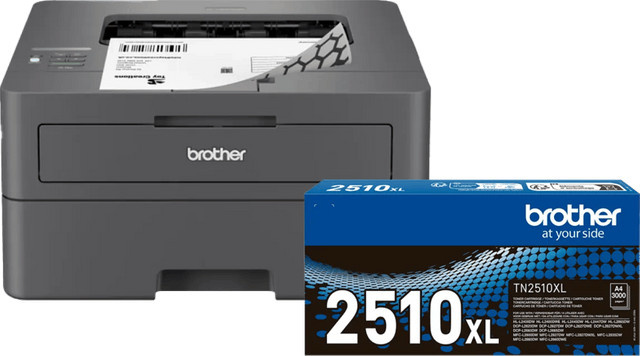 Brother HL-L2400DWE Schwarz Laser-Multifunktionsdrucker inklusive zusätzlichem XL-Toner - Bild 1
