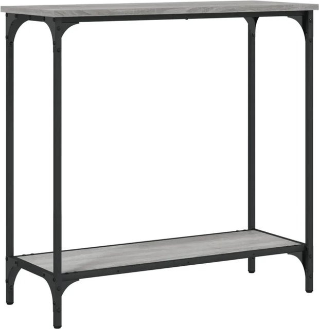 vidaXL Konsolentisch in Grau Sonoma aus Holzwerkstoff und Metall, B/T/H: 75 x 30,5 x 75 cm - Bild 1