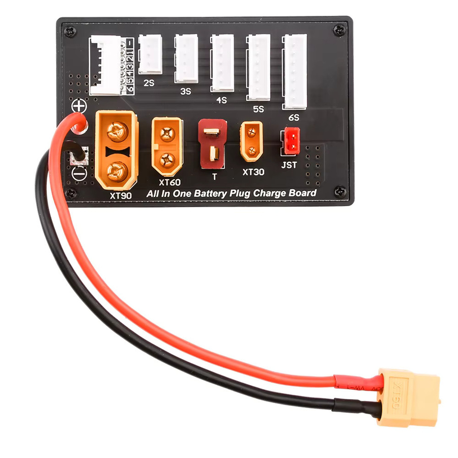 diymore Parallele Ladeplatte für Lipo-Akkus 2-6S mit XT30 XT60 und XT90 Anschlüssen in Schwarz - Bild 3