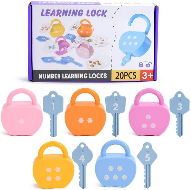 Binchi Outdoor Product Alphabet Schloss Schlüssel Spielzeug Set, 20 Stück - Bild 1