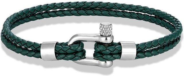 YULIN Armband, Edelstahl, Silber, Grün, Unisex, 23cm - Bild 1
