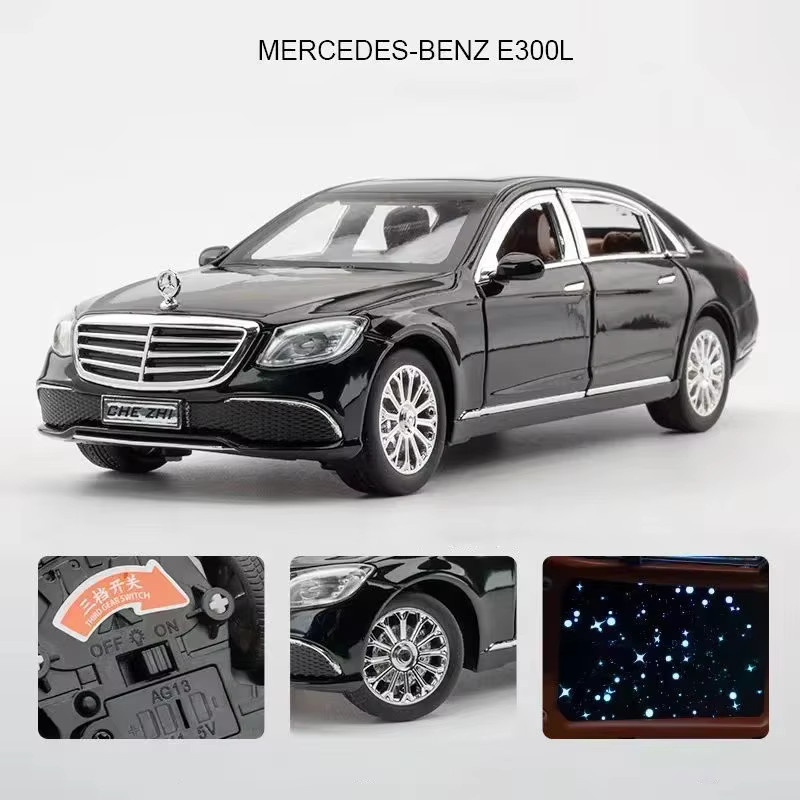 Maisto Benz E300 E-Klasse Starlight Headliner, Spielzeugfahrzeug, 1:24, Metall, mit Sound und Licht - Bild 2
