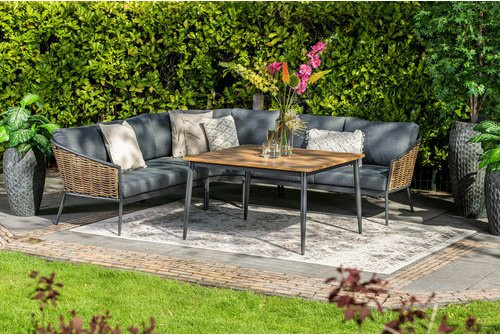 GARDEN IMPRESSIONS Loungeset Bali mit 6 Sitzplätzen aus Aluminium in Schwarz inklusive Auflagen - Bild 1
