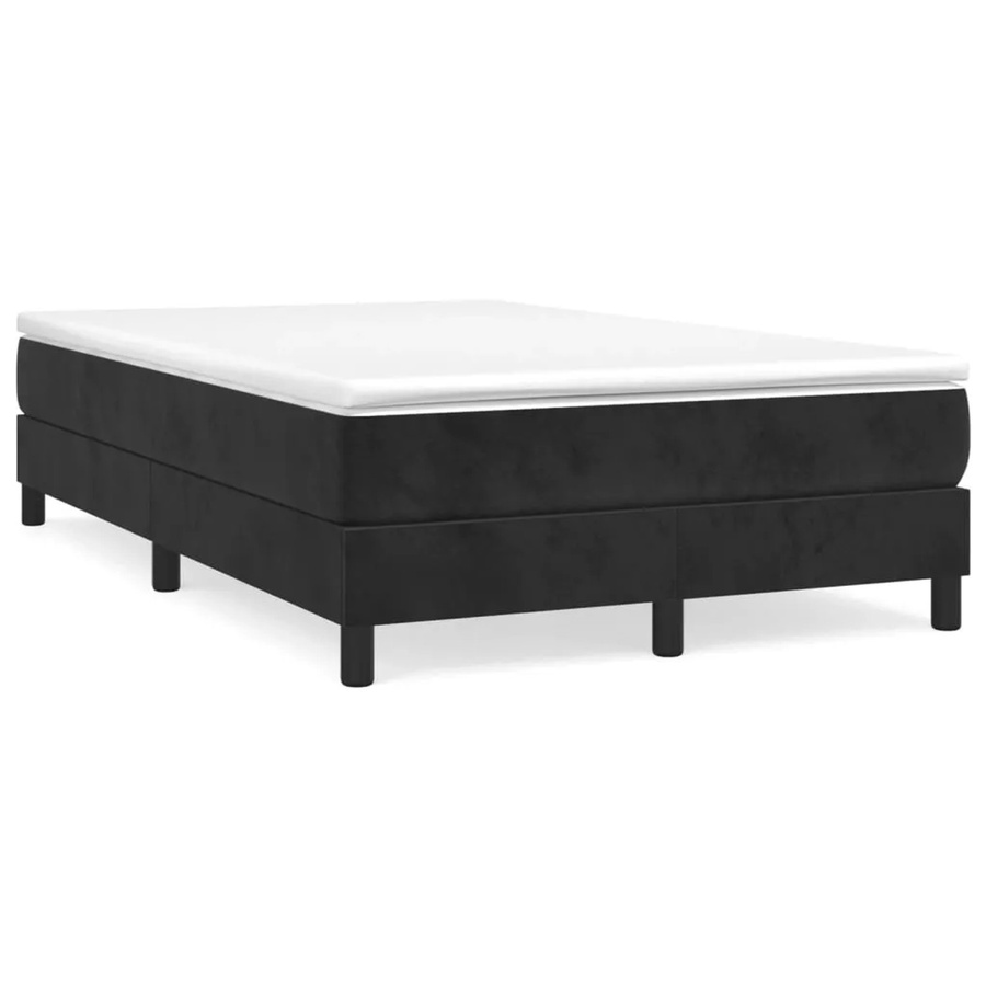 vidaXL Boxspringbett aus Samt in Schwarz, B/T/H: 120 x 200 x 25 cm - Bild 2