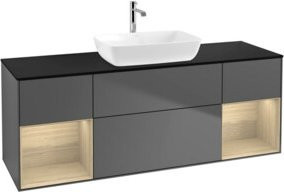 V&B Waschtischunterschrank Finion in Anthrazit, Breite: 160 cm, Tiefe: 50,1 cm, Höhe: 50,1 cm - Bild 1