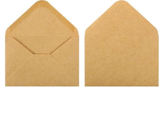 TMZ Kraftpapier-Umschläge mit Fenster in Braun, B: 10 cm, H: 7 cm, ideal für Hochzeitseinladungen und Geschenke - Bild 1