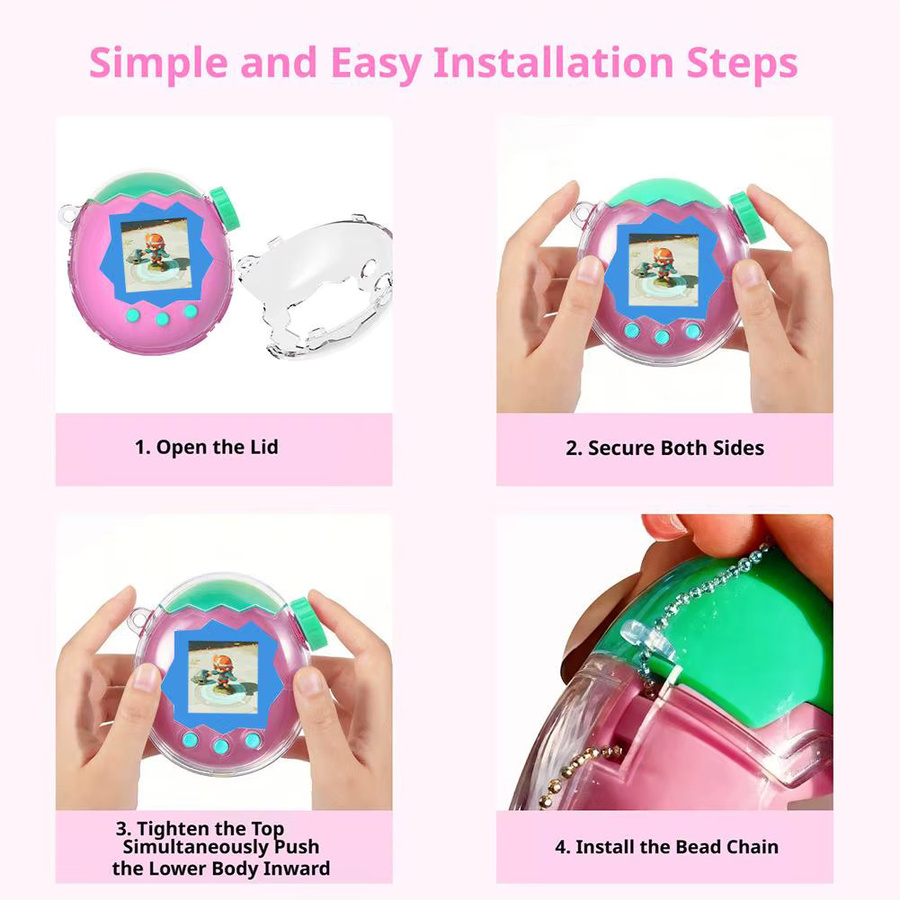 Transparenter Displayschutz für Tamagotchi Paradise mit Silikon-Schutzhülle - Bild 5
