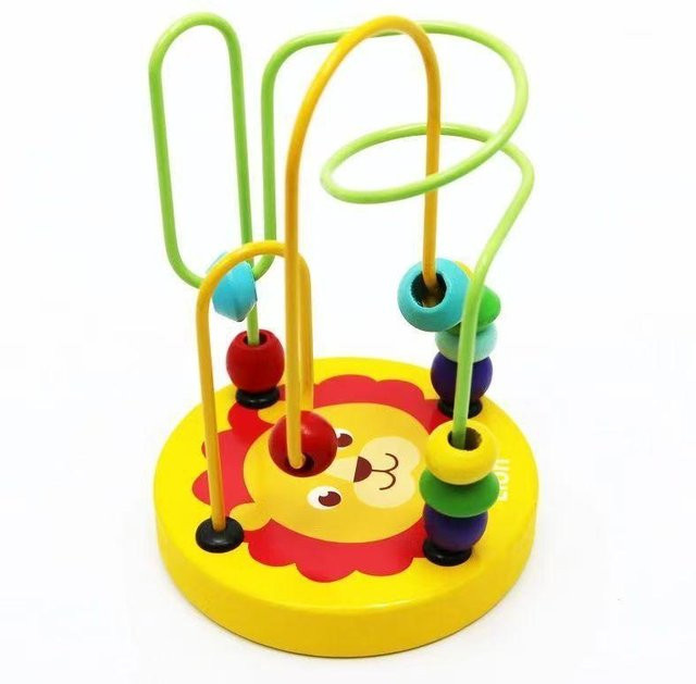 Bai Fen Bai Toys Montessori Holz Achterbahn Perlenlabyrinth Abakus, Mathe Spielzeug, ab 3 Jahre - Bild 1