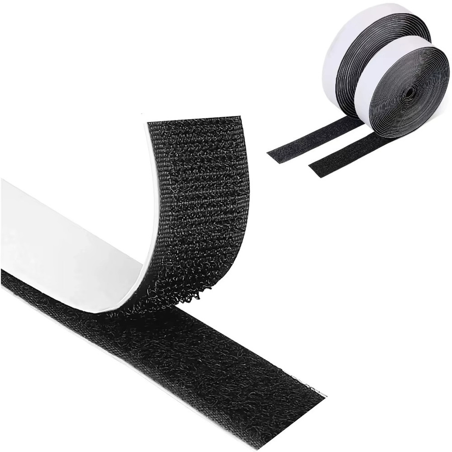 Selbstklebendes Klettband aus Nylon in Schwarz oder Weiß für DIY-Bastelarbeiten - Bild 2