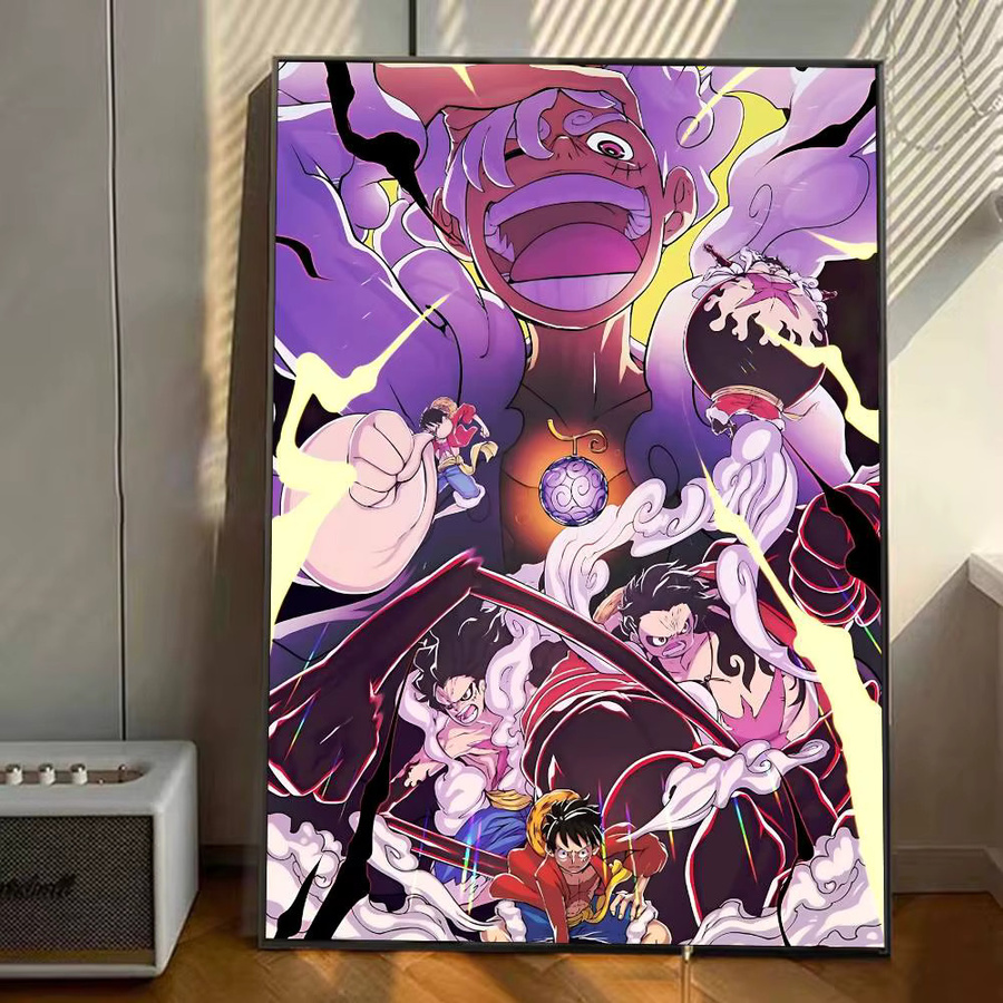 ONE PIECE Monkey D. Luffy Poster Vintage Wandkunst Dekoration Mehrfarbig - Bild 5