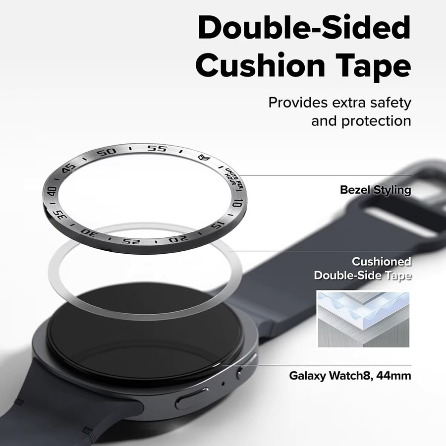 FancyWrist Metall Schutzring für Samsung Galaxy Watch 8 40 mm 44 mm und Watch8 Classic 46 mm in Silber - Bild 3