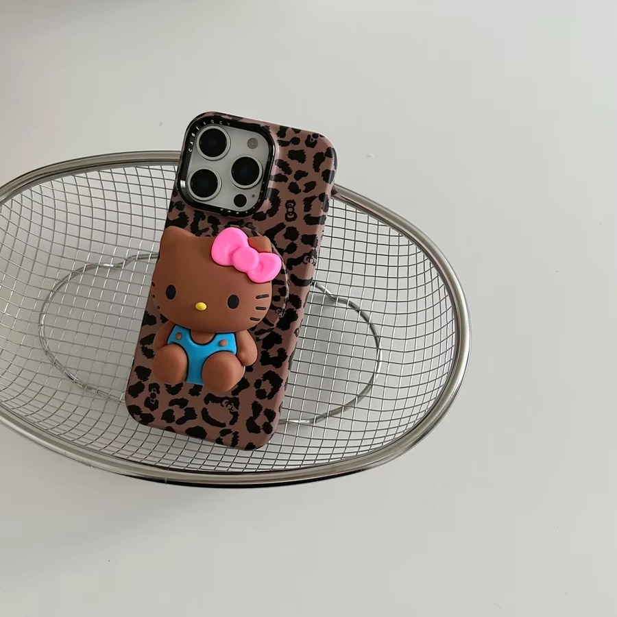 Sanrio Hello Kitty Handyhülle mit Leopardenmuster und MagSafe Wireless Charging für Apple iPhone 17 16 15 14 13 Pro Max, Multicolor - Bild 6