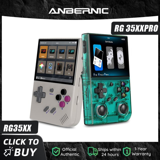 Anbernic RG 35XXPRO Retro Handheld-Spielkonsole mit 64GB TF und 3,5 Zoll IPS-Bildschirm - Bild 1