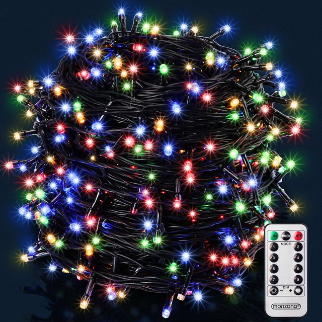 Monzana LED Weihnachts-Lichterkette Mehrfarbig mit Fernbedienung, Timer und Dimmfunktion, 40 m - Bild 1