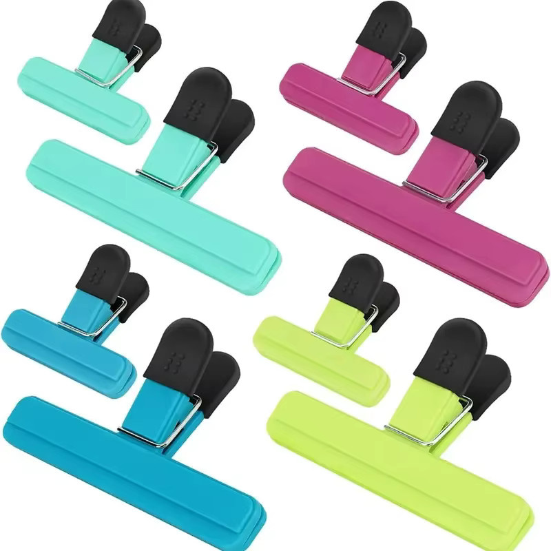 Lebensmittelbeutel-Clips aus Kunststoff in Grün und Multicolour für Chip-Beutel, Snacks und Brotverpackungen, 1 Stück - Bild 2