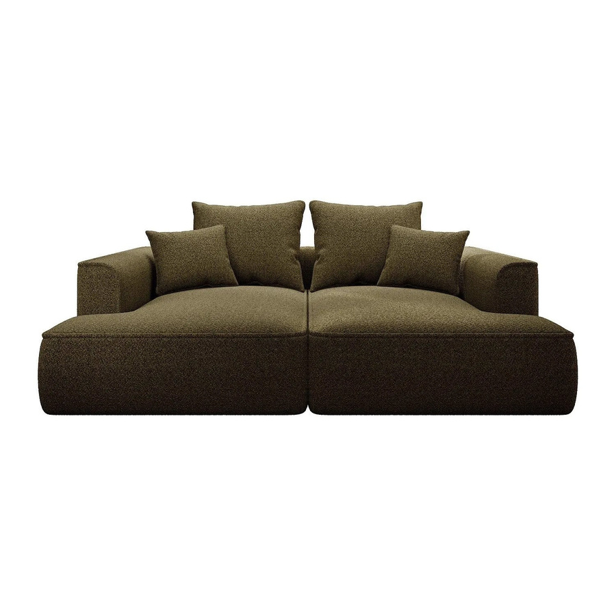Vente-unique Sofa Pineta in Khaki aus Chenille-Stoff mit Breite: 230 cm - Bild 2