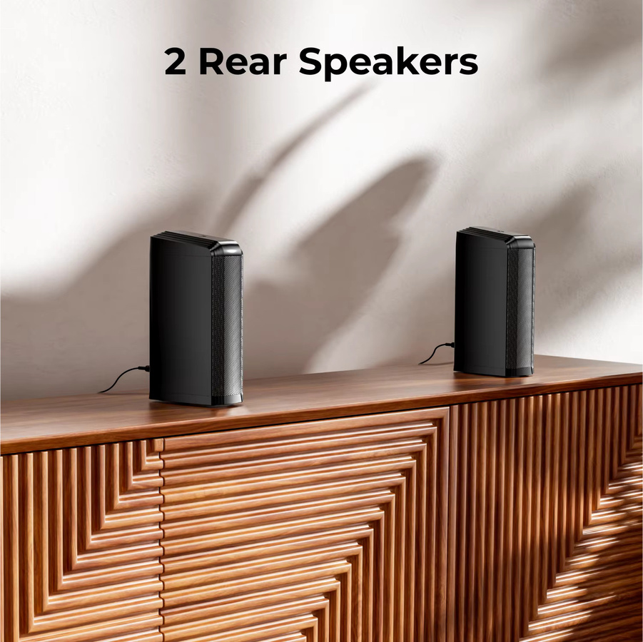 ULTIMEA 7.1-Kanal Heimkino Soundbar System mit 410W Leistung, kabellosem Subwoofer, 2 Surround-Lautsprechern und Bluetooth in Schwarz - Bild 3