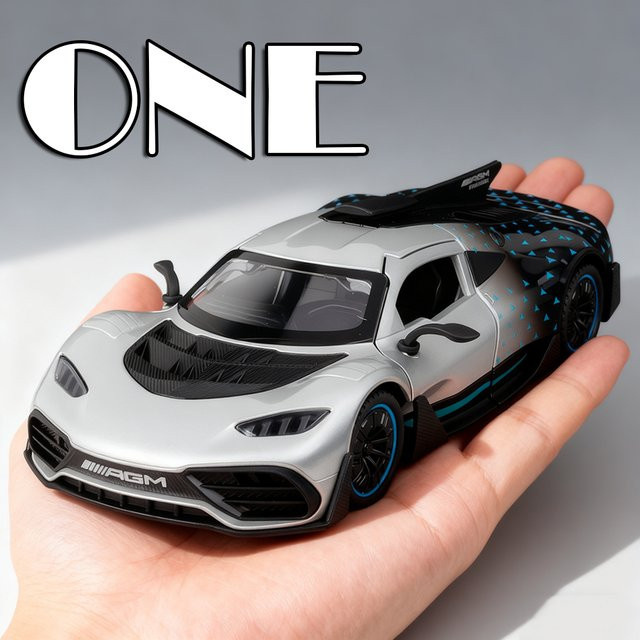 ONE Racing Supercar Modell Spielzeug, 1:32, Sportwagen, Metall, mit Licht und Sound - Bild 1