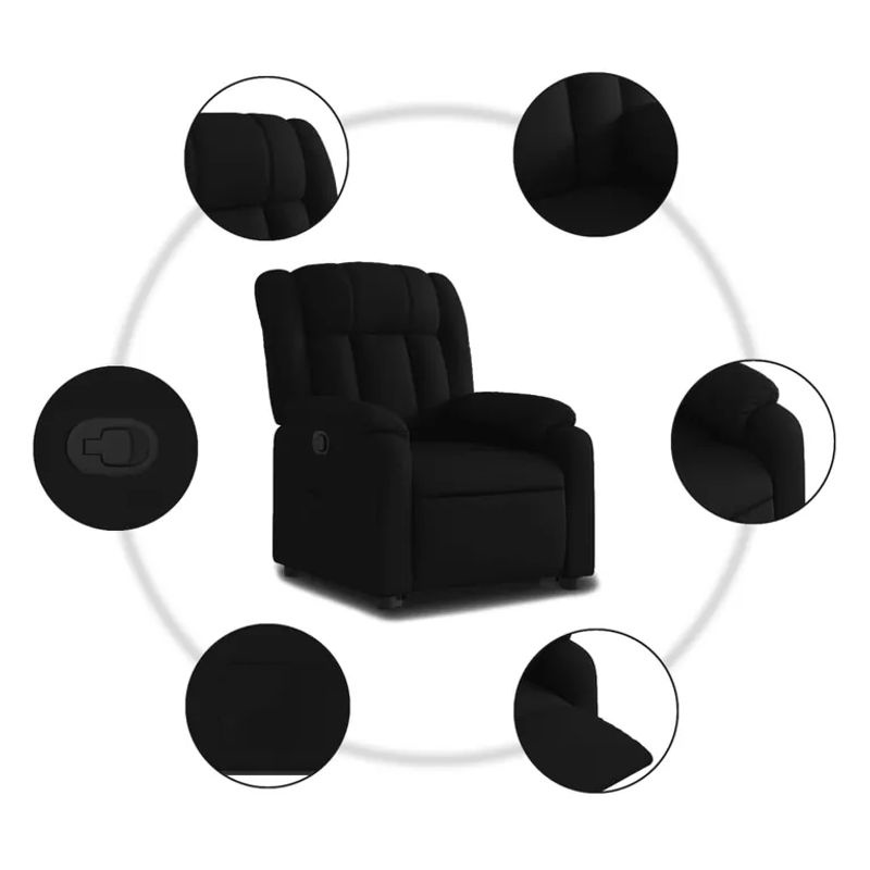 Vidaxl Aufstehhilfe für Sessel für Senioren, Schwarz, Stoffbezogen - Bild 6