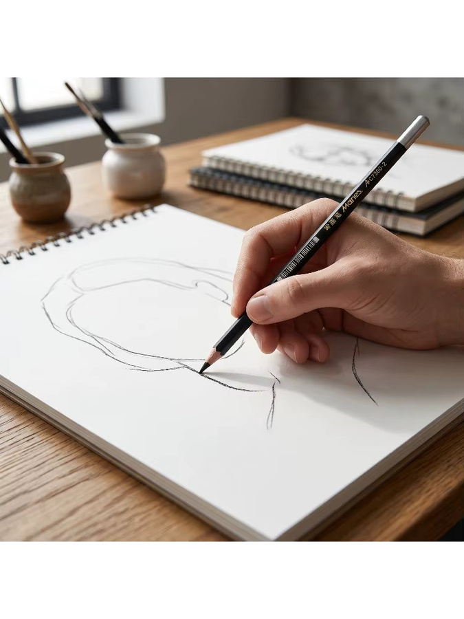 Marie's 4er-Set Holzkohle-Graphitstifte in Schwarz für Zeichnen, Skizzieren und Schattieren - Bild 6
