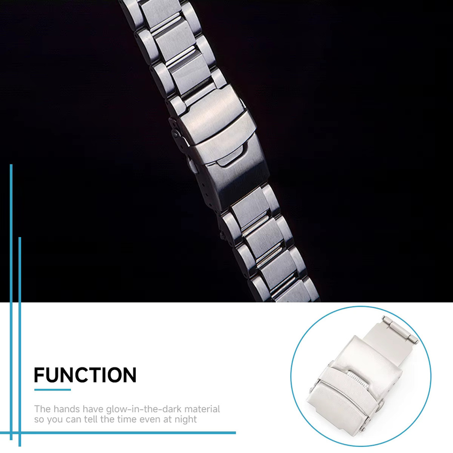 CHIICSMART Uhrenarmband-Verschluss Faltschließe, Edelstahl, Silber, Unisex - Bild 4