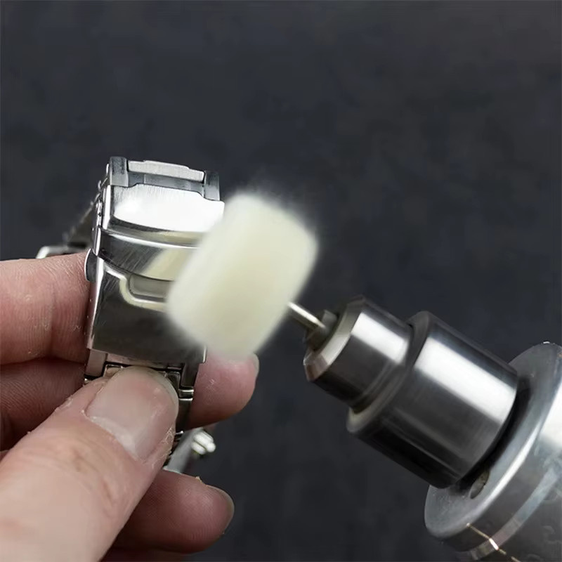 Toorise 120er Set Wollfilz Polierpads Rund mit 3mm Schaft für Dremel Drehwerkzeuge, Weiß - Bild 2