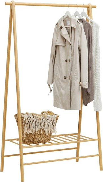 Mömax Kleiderständer Bamboo in Naturfarben mit durchgehender Kleiderstange im skandinavischen Design, B/T/H: 103 x 47 x 163 cm - Bild 1