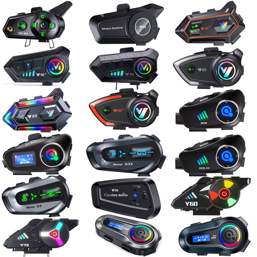 Kankeirr Bluetooth Headset Intercom mit Mikrofon als Universal Zubehör für Vollhelme, Halbhelme und 3/4 Helme in Schwarz - Bild 2